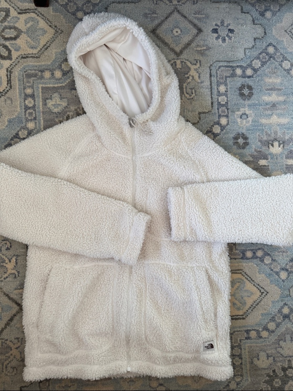 The North Face Ivory Sherpa Zip-Up Hoodie